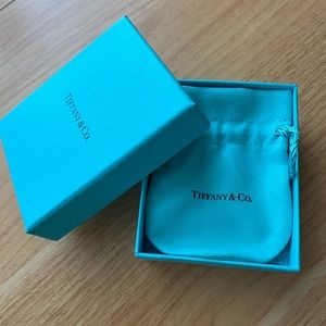 TIFFANY DUST BAG, BOX, AND AUTHENTIC SILVER CARD